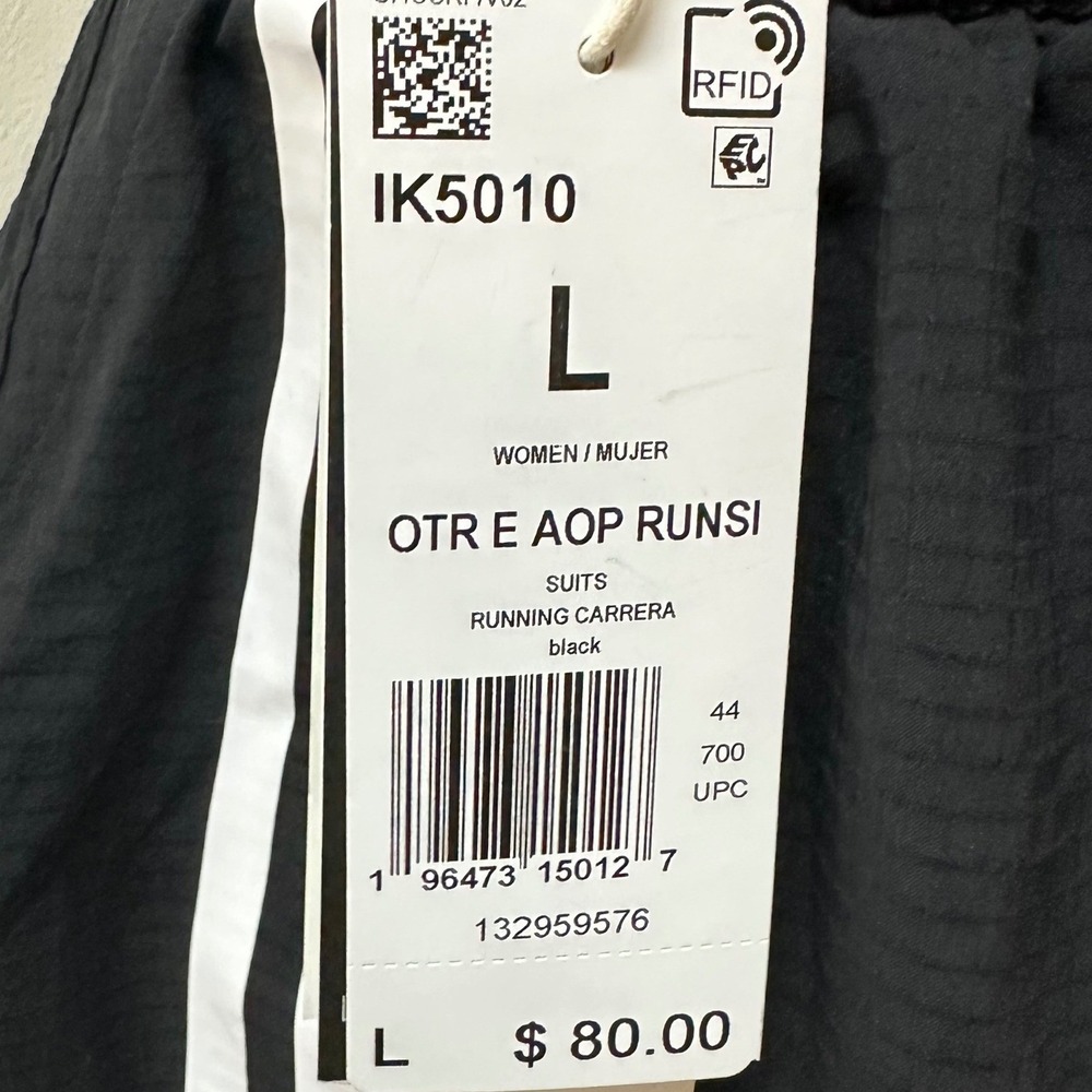 Adidas Womens Own the Run AOP Running Suit Black IK5010 Size L New - Picture 6 of 15